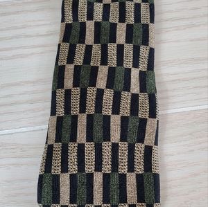 Daniel Craig Men's Necktie 100% Italian Silk Tie Green Tan Geometric 60x4